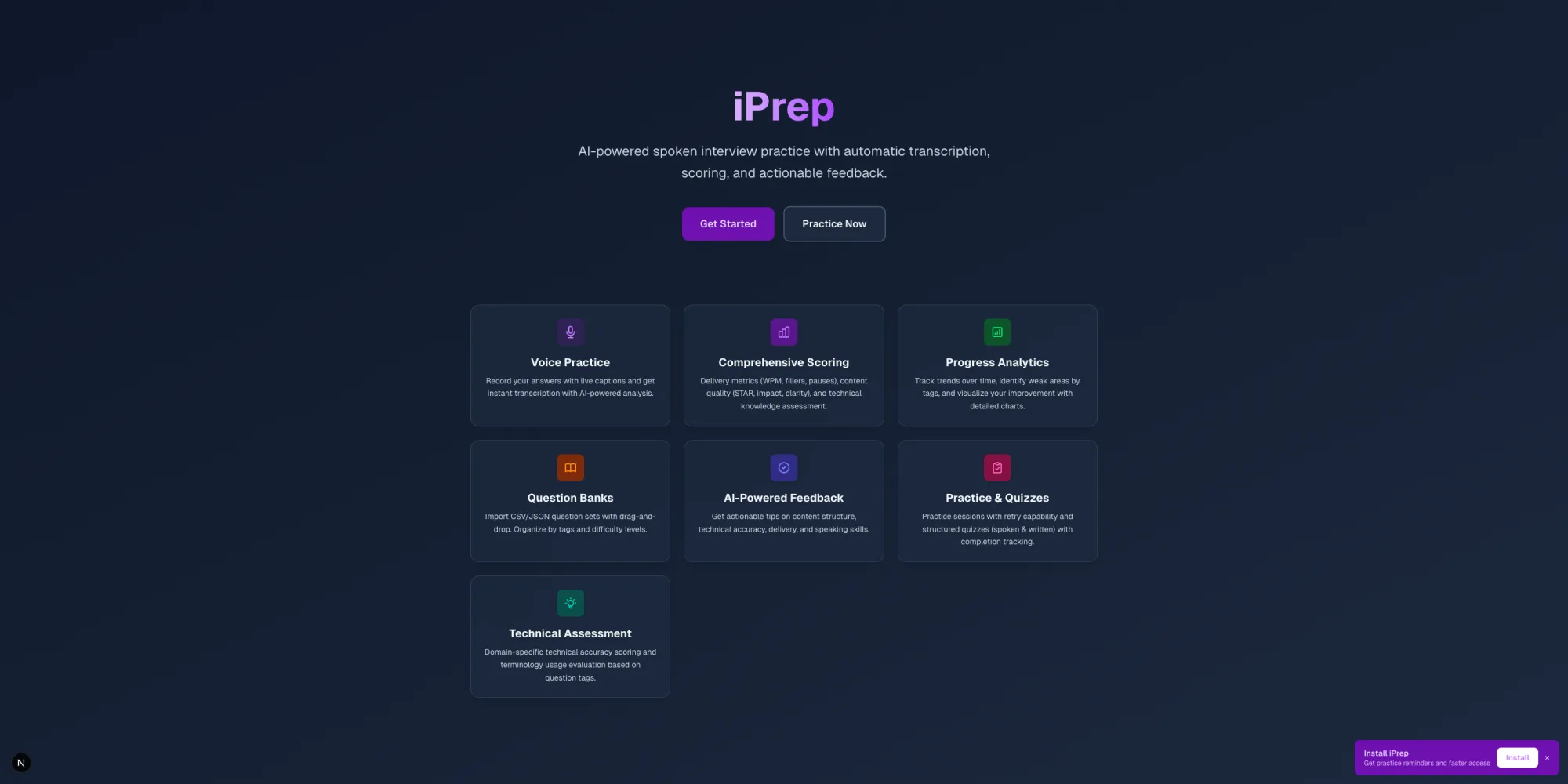 iPrep screenshot