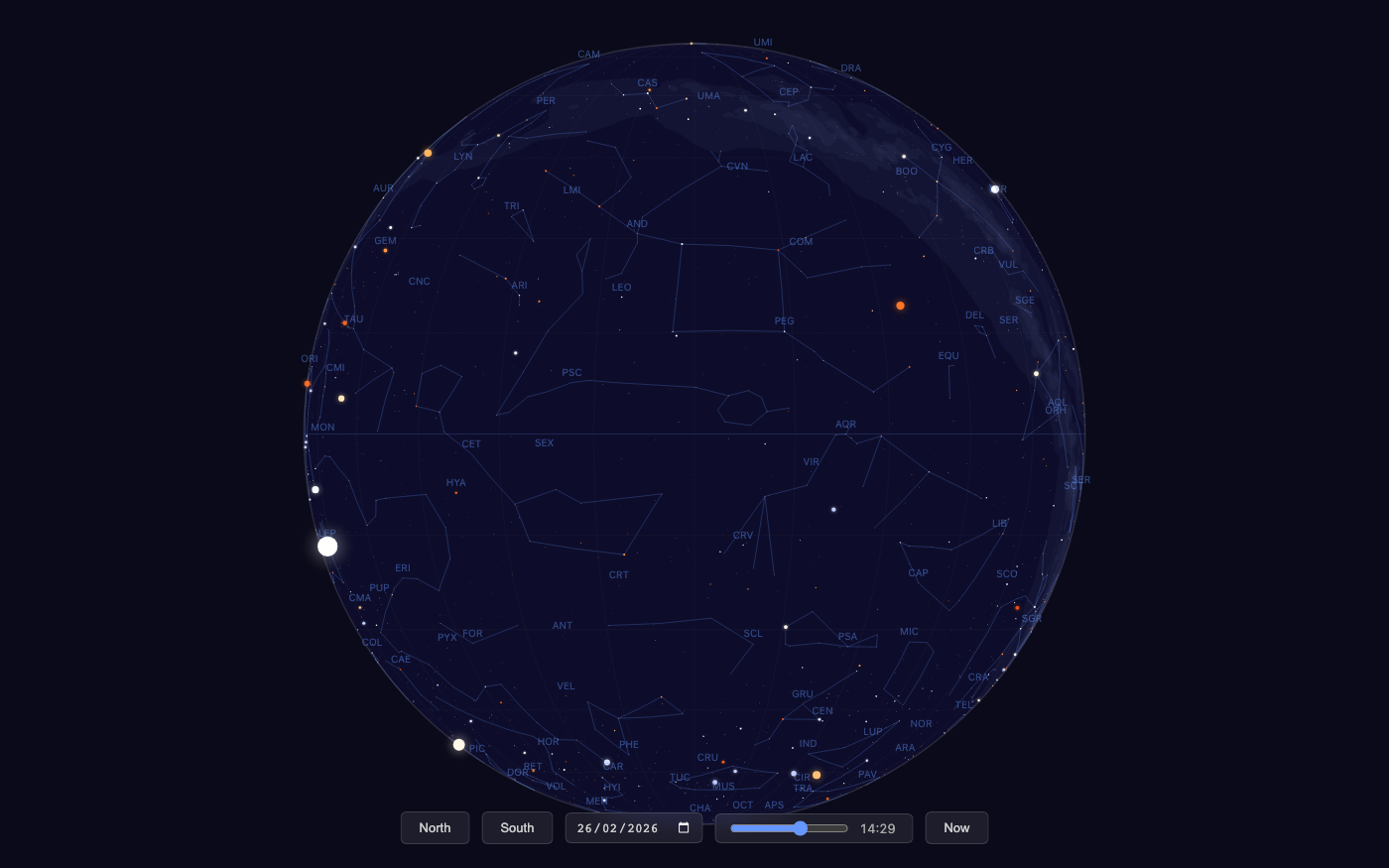 Celestial map